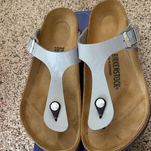 Birkenstock Light Gray Thong Sandals